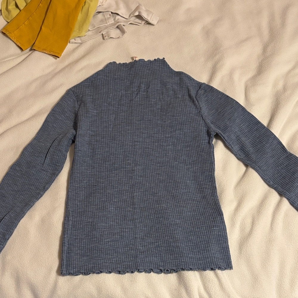 Unaduna -Kate long sleeve turtleneck rib - color nila